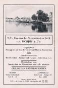 advertentie - N.V. Hoornsche Stoombootreederij V.H. Horjus en Co.
