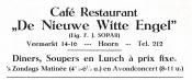 advertentie - Cafe Restaurant De Nieuwe Witte Engel