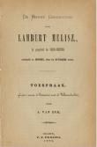 Bibliotheek Oud Hoorn: De Nieuwe gedenksteen voor Lambert Melisz. , bij gelegenheid der Bossufeesten onthuld te Hoorn,  14 oktober 1873