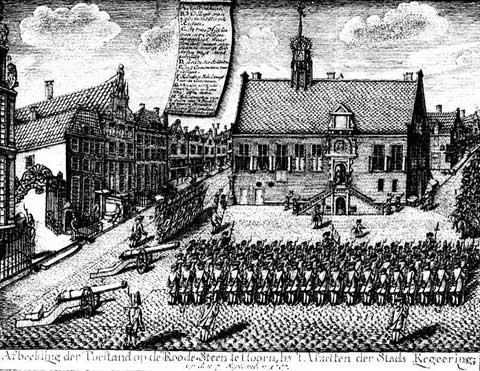 Patriotse burgers vervangen op  7 september 1787 een deel van de vroedschap.