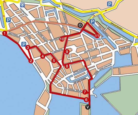 Kaart wandeling 1940 - 1945 Hoorn