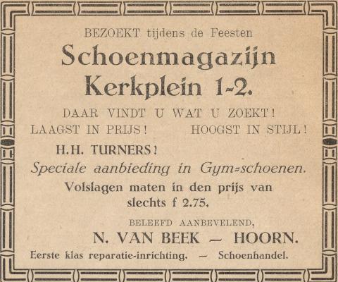 advertentie - Schoenmagazijn N. van Beek