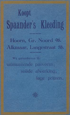 advertentie - Spaanders Kleeding