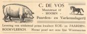 advertentie - Paarden- en Varkensslagerij   C. de Vos