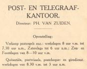 advertentie - Post en telegraafkantoor - Directeur P.H. van Zuiden