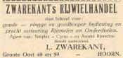 advertentie - Rijwielhandel L Zwarekant