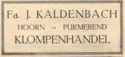 Fa. J. Kaldenbach -  Klompenhandel