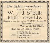 advertentie - W. v.d. Steur -  Distilleerderij