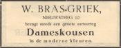 advertentie - W. Bras-Griek -  Dameskousen