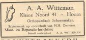 advertentie - A. A. Witteman - Orthopaedisch Schoenmaker