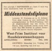 advertentie - West-Fries Instituut voor Handelswetenschappen