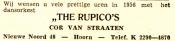 advertentie - Dansorkest The Rupico's  -  Cor van Straaten
