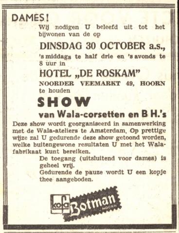 advertentie - Botman - in De Roskam