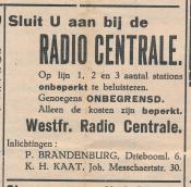 advertentie - Westfr. Radio Centrale