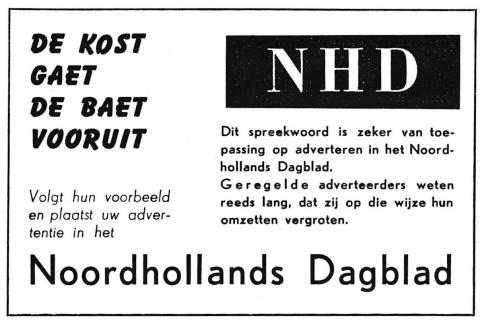 advertentie - Noordhollands Dagblad