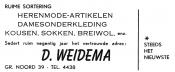 advertentie - D. WEIDEMA