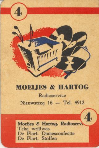 kwartetspel - Moeijes & Hartog. Radioservice