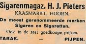 advertentie - Sigarenmagazijn H. J. Pieters