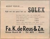 advertentie - Rijwielbedrijf Fa. K. de Reus & Zn.