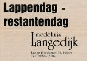 advertentie - Modehuis Langedijk